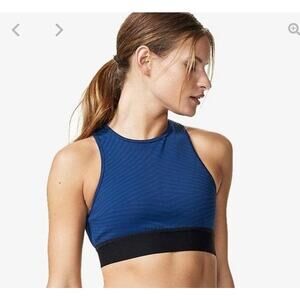 Vimmia X Energy Wave Crop Top Sz Large Blue Black